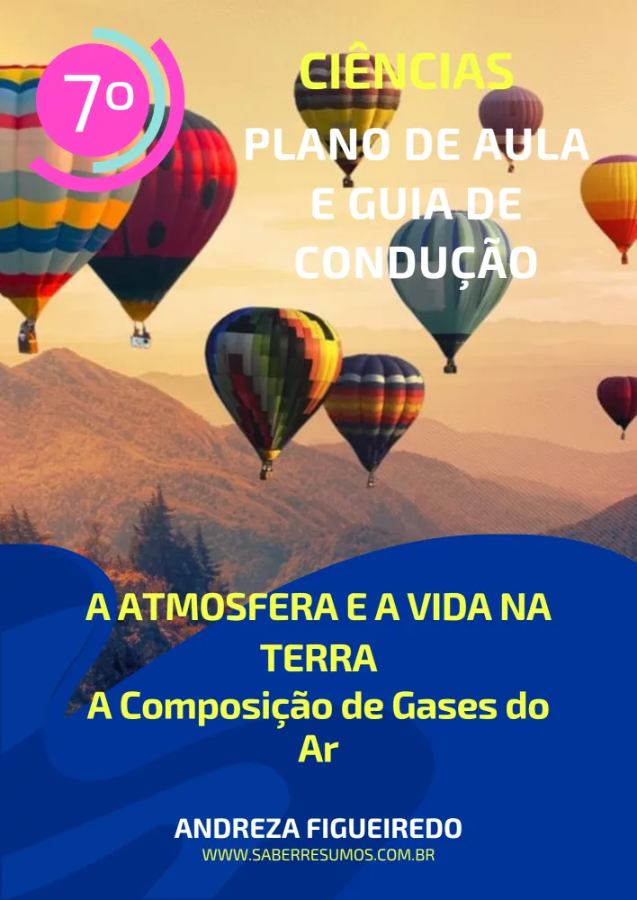 713 - Ciências - Plano de Aula e Guia de Condução -  A Atmosfera e a Vida na Terra - A Composição de Gases do Ar - 7ª ano - PDF com 11 páginas