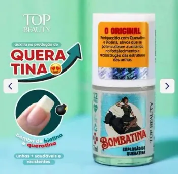 TOP BEAUTY - S.O.S Unhas - Base de Unhas Reconstrutora Bombatina com Queratina - 7ml - Foto 2