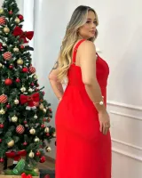 Vestido Midi Maria Francia Vermelho - Foto 2