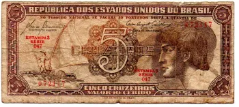 C111 - 5 Cruzeiros - Série 047 - Índio - Data: 1961 - R