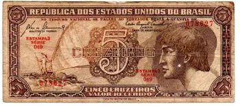 C111 - 5 Cruzeiros - Série 049 - Índio - Data: 1961 - BC