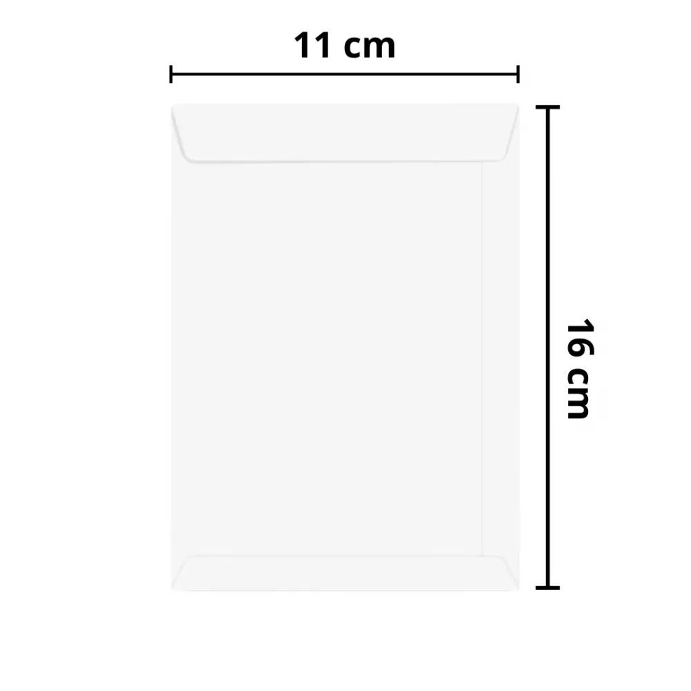 Envelope Branco 11x16cm c/10 unid. 