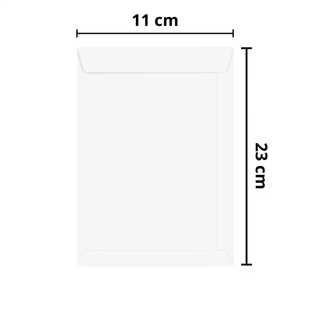 Envelope Branco 11x23cm c/10 unid. 