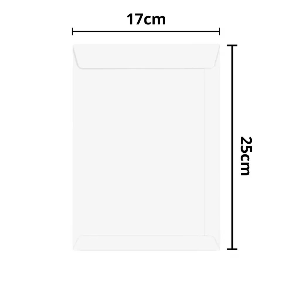 Envelope Branco 17x25cm c/10 unid.