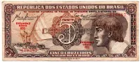C111 - 5 Cruzeiros - Série 051 - Índio - Data: 1961 - BC
