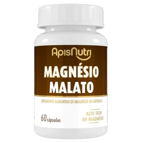 Suplemento Magnésio Malato 600mg 60 Cáps Imagem