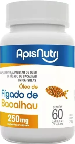 Óleo de Fígado de Bacalhau 60 Cáps 250 mg Imagem