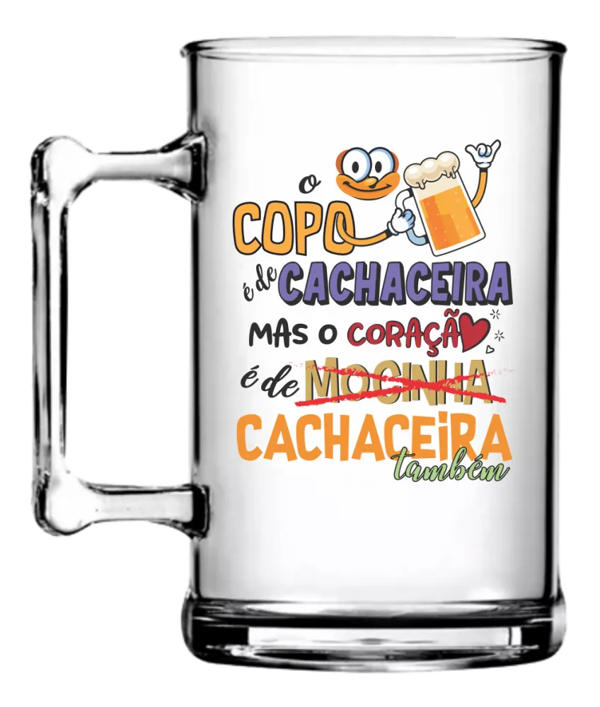 Caneca de Chopp em Acrílico Vários Temas a Sua Escolha - Praticidade e Estilo Para a Folia!  