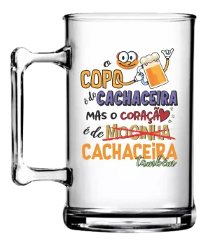 Caneca de Chopp Personalizadaem Acrílico Vários Temas a Sua Escolha - Praticidade e Estilo !  