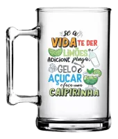 Caneca de Chopp Personalizadaem Acrílico Vários Temas a Sua Escolha - Praticidade e Estilo !   - Foto 13