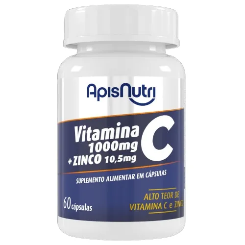 Suplemento de Vitamina C + Zinco 1.100mg 60 Cáps