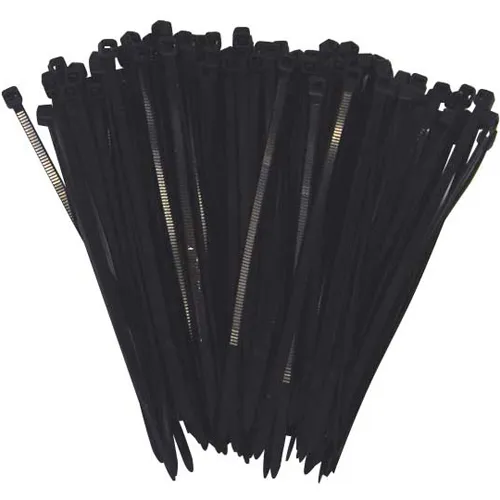 ABRACADEIRA NYLON PRETA 3,6X200 COM 100 PCS