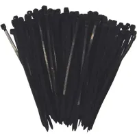 ABRACADEIRA NYLON PRETA 3,6X200 COM 100 PCS