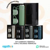 Kit Café Perfeito - 1 Garrafa e 2 Xícaras Térmicas