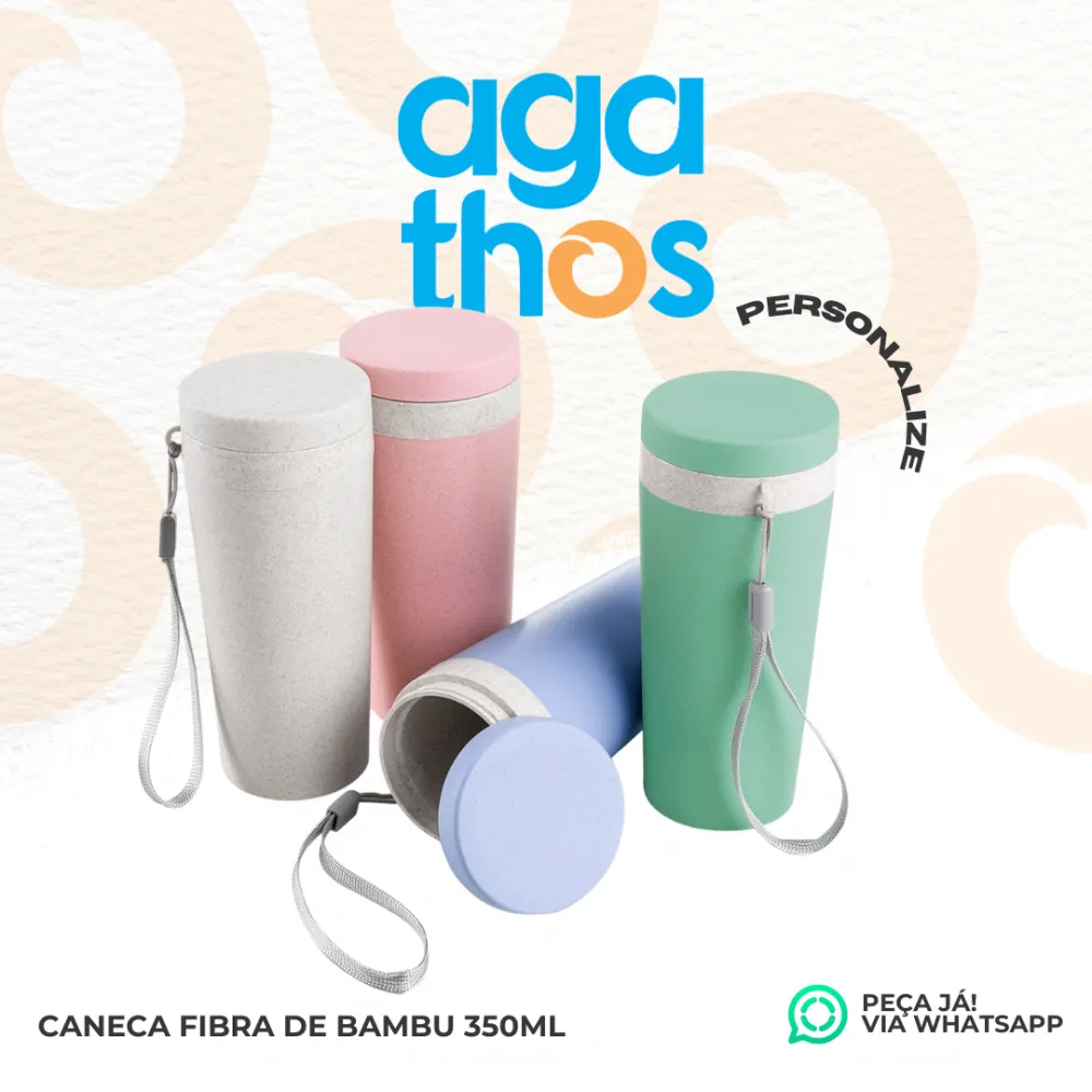 Copo de Bambu com Tampa