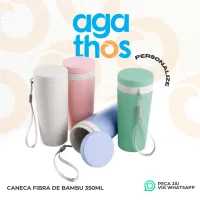 Copo de Bambu com Tampa