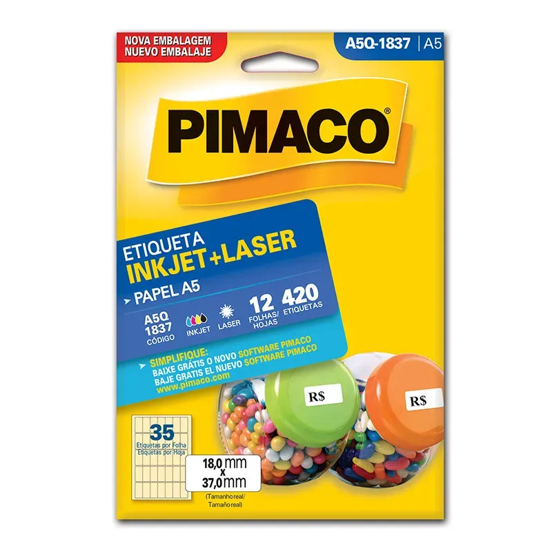 Etiqueta Pimaco A5 Q1837 c/12