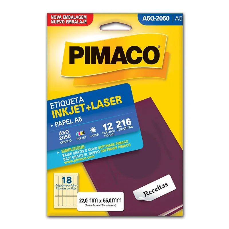 Etiqueta Pimaco A5 Q2050 c/12