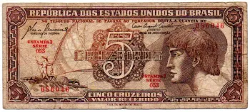 C111 - 5 Cruzeiros - Série 053 - Índio - Data: 1961 - R