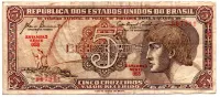 C111 - 5 Cruzeiros - Série 053 - Índio - Data: 1961 - BC