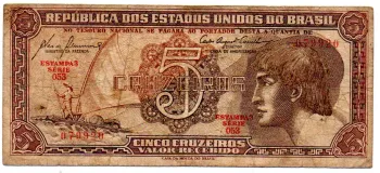 C111 - 5 Cruzeiros - Série 053 - Índio - Data: 1961 - R