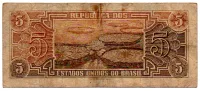C111 - 5 Cruzeiros - Série 053 - Índio - Data: 1961 - R - Foto 2
