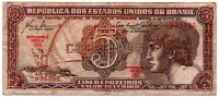 C111 - 5 Cruzeiros - Série 055 - Índio - Data: 1961 - BC