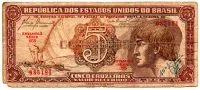 C111 - 5 Cruzeiros - Série 055 - Índio - Data: 1961 - UTG