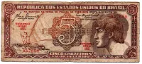 C111 - 5 Cruzeiros - Série 055 - Índio - Data: 1961 - R
