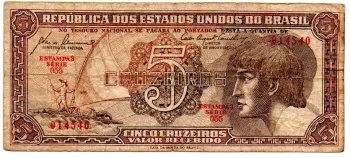 C111 - 5 Cruzeiros - Série 055 - Índio - Data: 1961 - BC