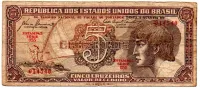 C111 - 5 Cruzeiros - Série 055 - Índio - Data: 1961 - BC