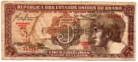 C111 - 5 Cruzeiros - Série 055 - Índio - Data: 1961 - MBC