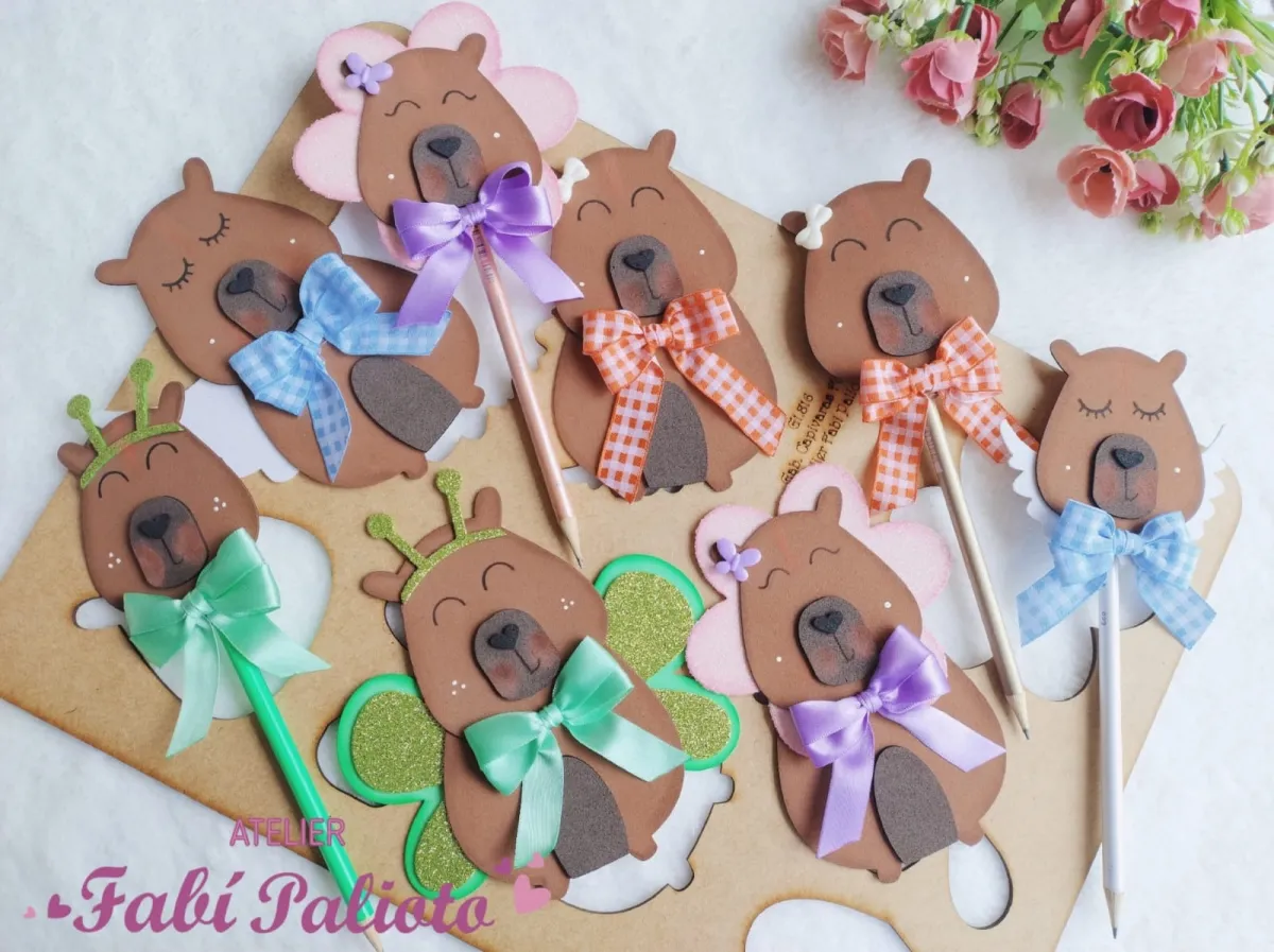 G1.816  Gabarito de Moldes  em MDF  Capivara Fofa Imagem