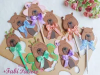 G1.816  Gabarito de Moldes  em MDF  Capivara Fofa