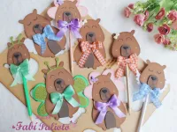 G1.816  Gabarito de Moldes  em MDF  Capivara Fofa - Foto 2