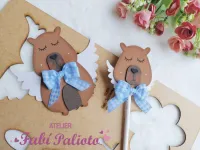 G1.816  Gabarito de Moldes  em MDF  Capivara Fofa - Foto 5