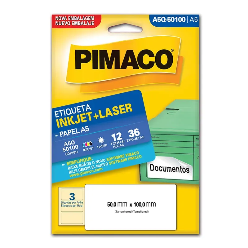 Etiqueta Pimaco A5 Q50100 c/12