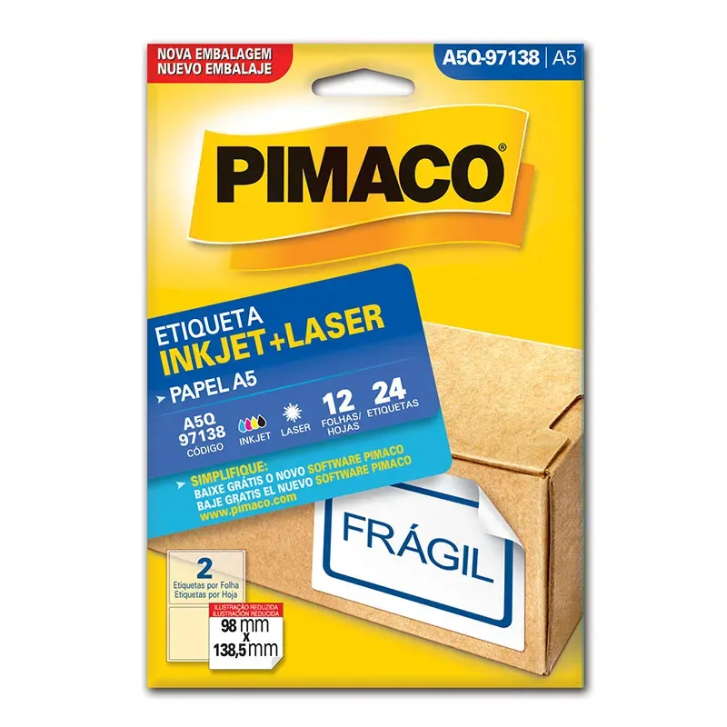 Etiqueta Pimaco A5 Q97138 c/12