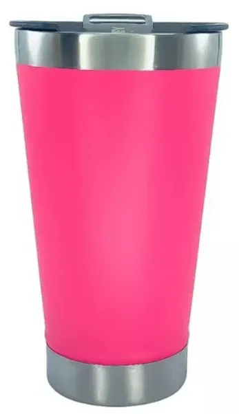 Copo Térmico com tampa e abridor - Rosa Pink - 473 ml