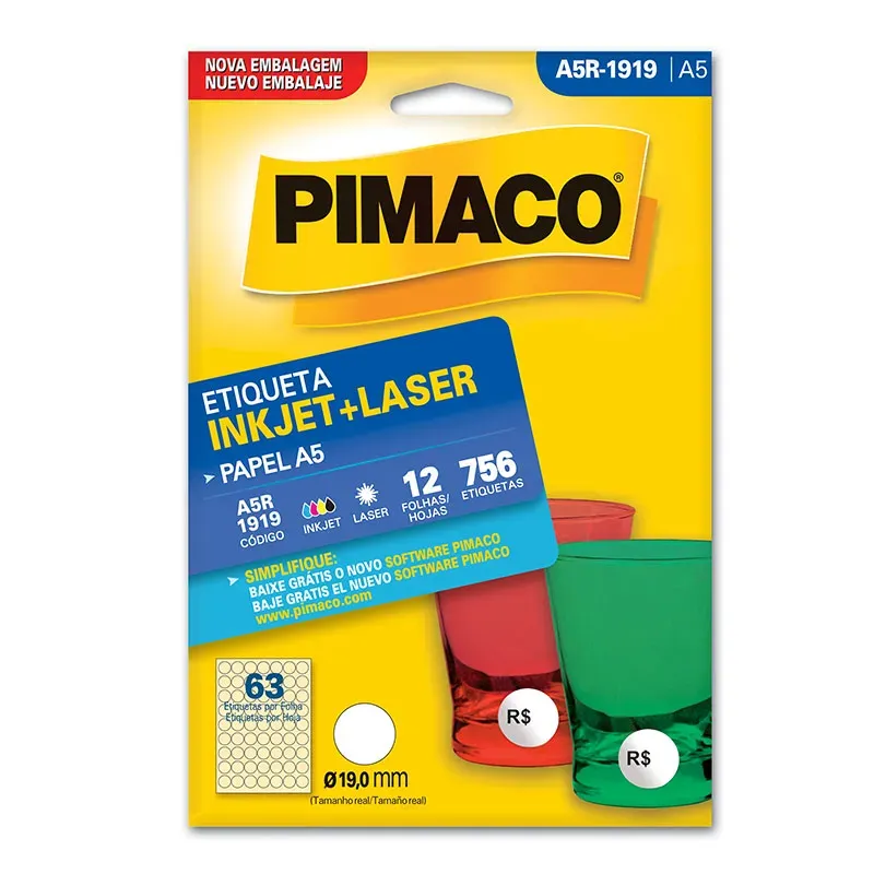 Etiqueta Pimaco A5 R1919 c/12