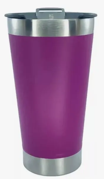 Copo Térmico com tampa e abridor - Roxo Purpura - 473 ml