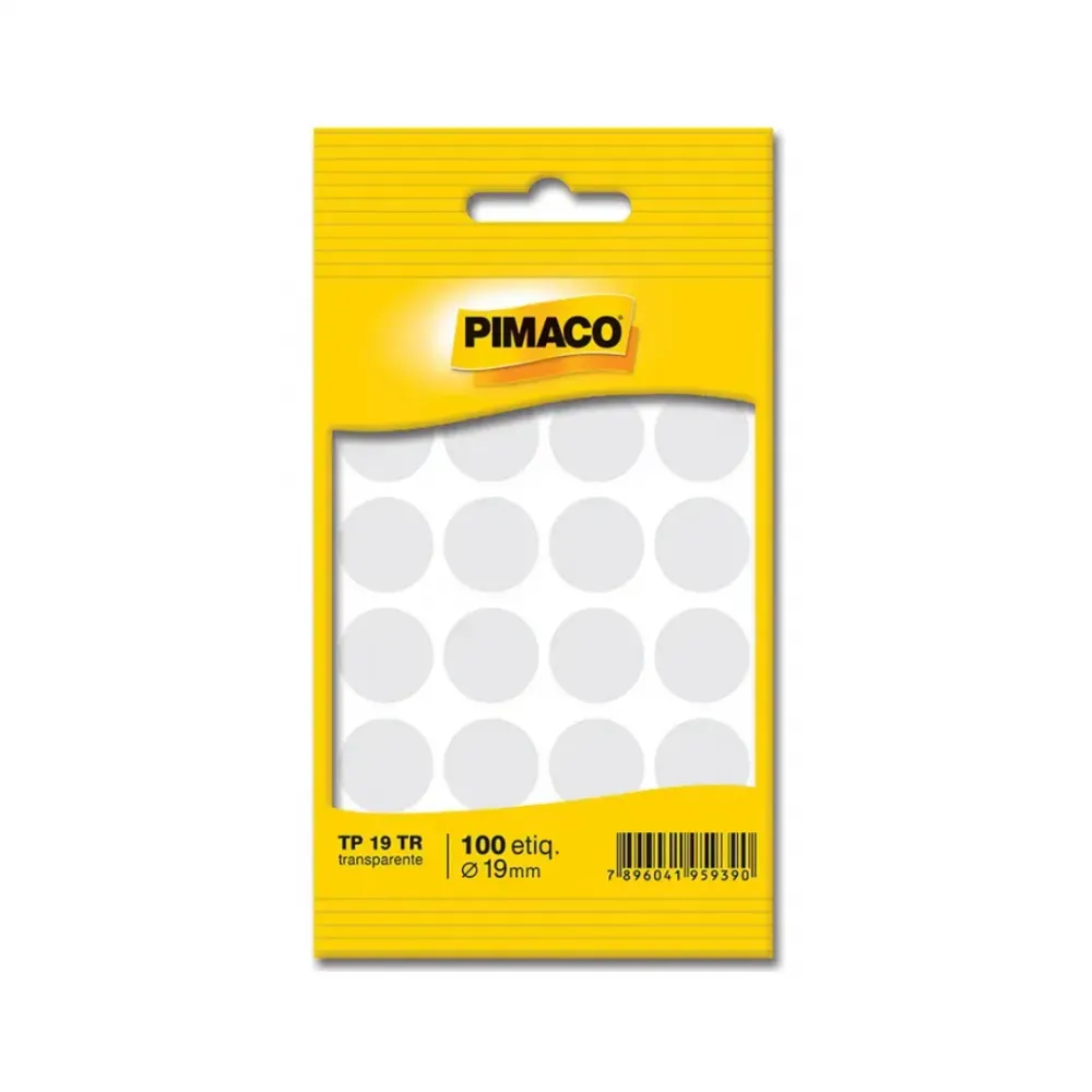 Etiqueta Pimaco TP 19 Transparente c/5