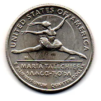 Estados Unidos - 2023D - Maria Tallchief - American Woman Quarter - Sob Imagem