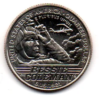 Estados Unidos - 2023D - Bessie Coleman - American Woman Quarter - Sob/Fc