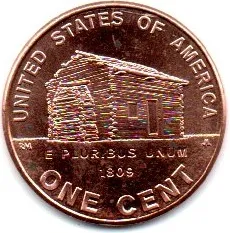 Estados Unidos - 2009 - 1 Cent - Comemorativa Lincoln Bicentenial - (Early childhood in Kentucky) - Sob/Fc Imagem