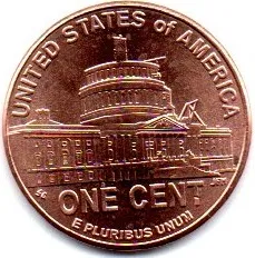 Estados Unidos - 2009D - 1 Cent - Comemorativa Lincoln Bicentenial - (Presidency in Washington, DC) - Sob/FC Imagem