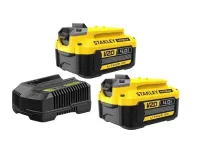 KIT CARREGADOR 20V MAX 2 BATERIAS 4Ah + CARREGADOR BIVOLT SCB244CK-BR STANLEY - Foto 2