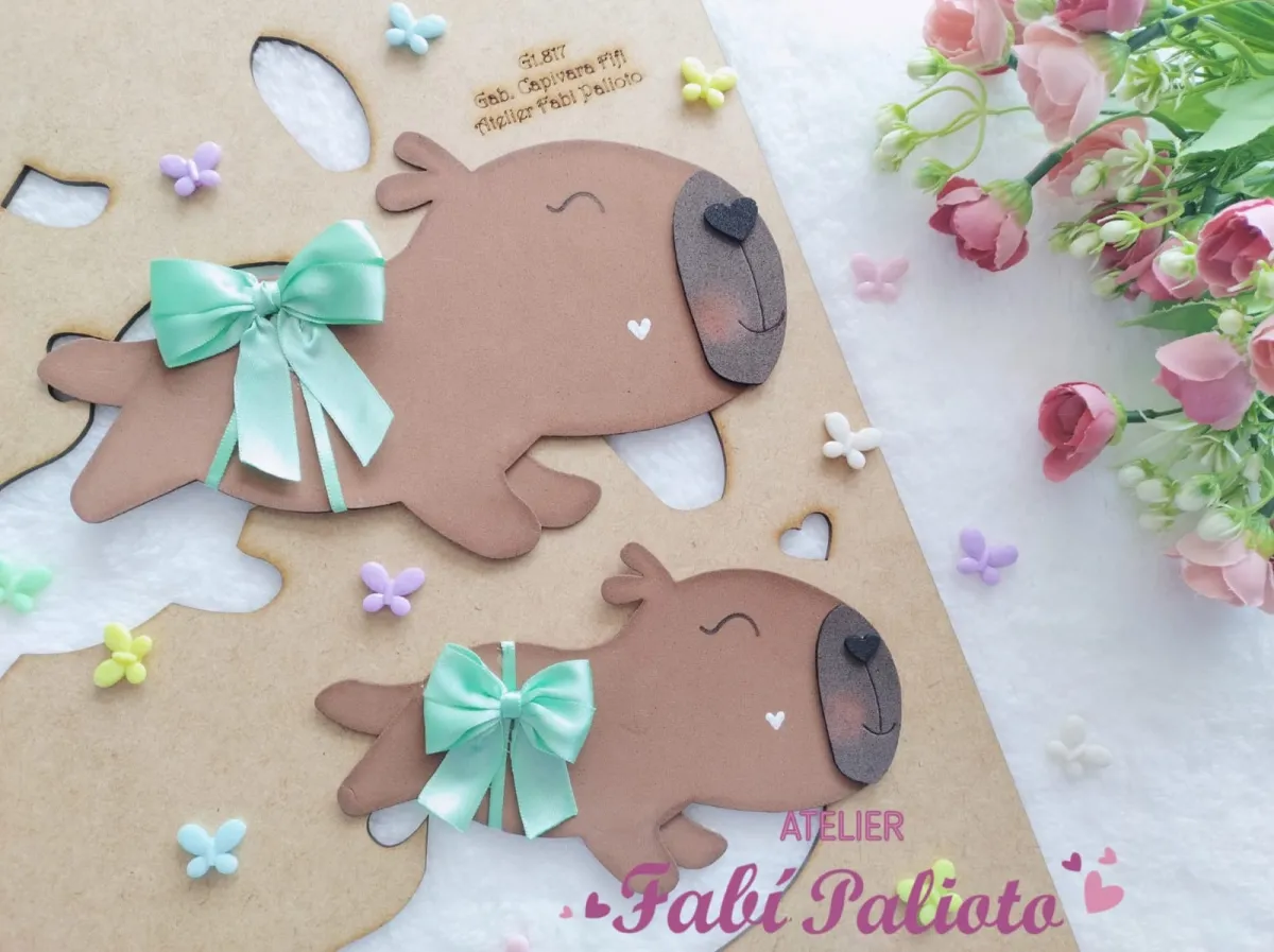 G1.817  Gabarito de Moldes  em MDF  Capivara Fifi  Imagem