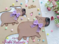 G1.818  Gabarito de Moldes  em MDF  Capivara Juju