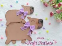 G1.818  Gabarito de Moldes  em MDF  Capivara Juju - Foto 2